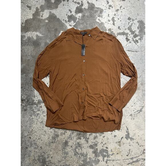 Standard James Perse Womens Oversized Button Down Shirt Size 2 - Picture 2 of 8